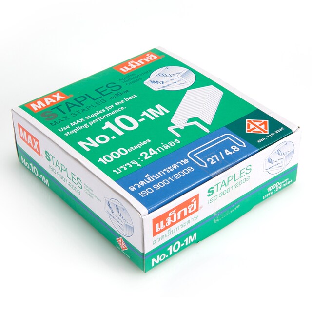 ลวดเย็บกระดาษ Max ลูกแม็ก เบอร์ 10-1M (แพ็ค 24 กล่อง)