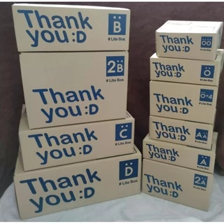 [แพ็คละ 20 ใบ] กล่องไปรษณีย์ Lite Box Thank You เบอร์ 00/0/0+4 /A /AA /2A/B/2B/C/D