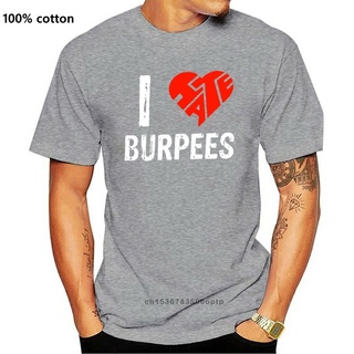 [S-5XL]เสื้อยืดลําลอง คอกลม พิมพ์ลาย I HATE Burpees เข้ากับทุกการแต่งกาย สําหรับผู้ชาย 555977