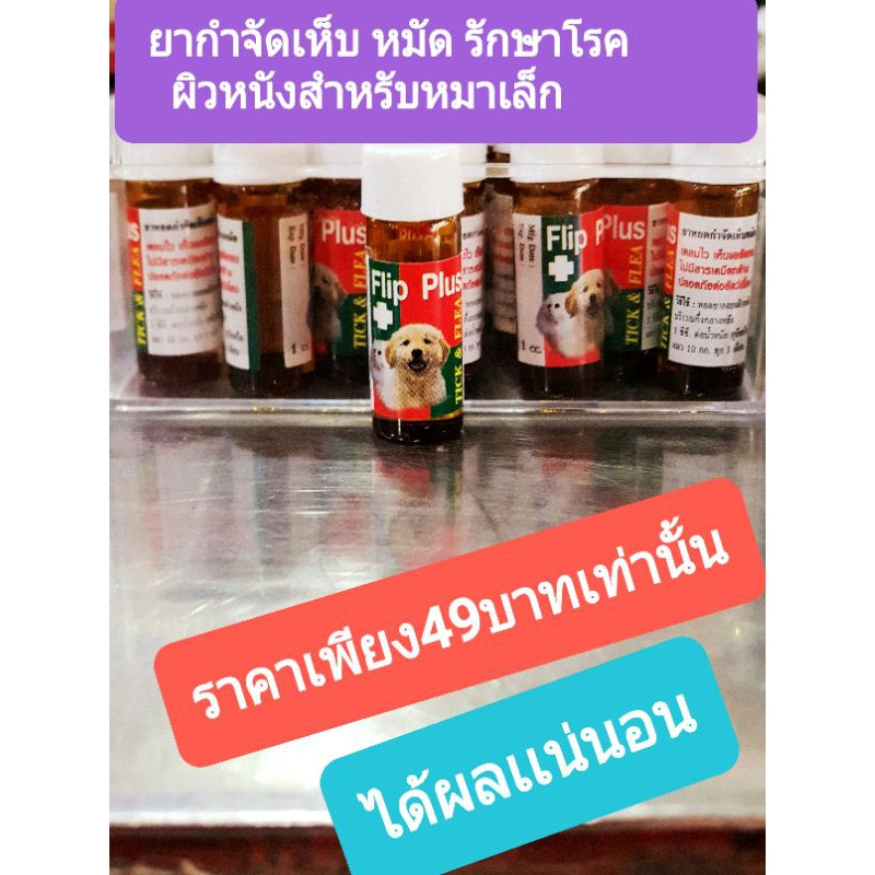 ยาหยด(หยดบนหลัง)กำจัดเห็บ หมัดเเละโรคผิวหนัง สำหรับเจ้าสุนัขตัวเล็ก ขนาด1cc ได้ผลเเน่นอนน💗❤รับรองจาก