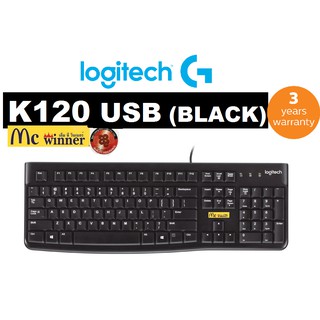 👍🔥⚡💥ราคาแรงส์ 9.9🔥⚡💥KEYBOARD (คีย์บอร์ด) LOGITECH K120 USB (ENG/THAI) - รับประกัน 3 ปี