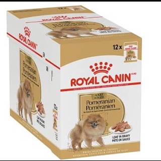 Royal canin pomeranian pouch 12 ซอง อาหารสุนัข ปอมเมอเรเนี่ยน เพ้าซ์ 1กล่อง (12ซอง)