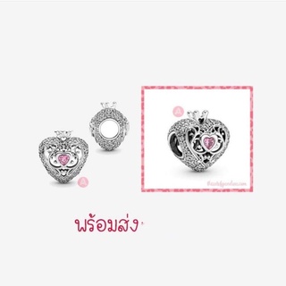 Pandora silver charm หัวใจมงกุฎ