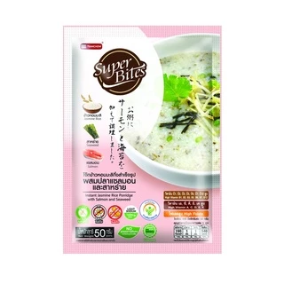 Super Bites ซุปเปอร์ไบท์ โจ๊กกึ่งสำเร็จรูปเพื่อสุขภาพ ขนาด 50 กรัม 4 รสชาติให้เลือก Super Bites Jasmin Rice