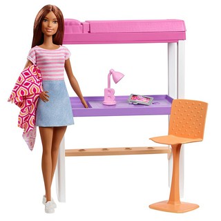 Barbie doll and Loft Bed ตุ๊กตา บาร์บี้ และ เตียงนอน DVX51