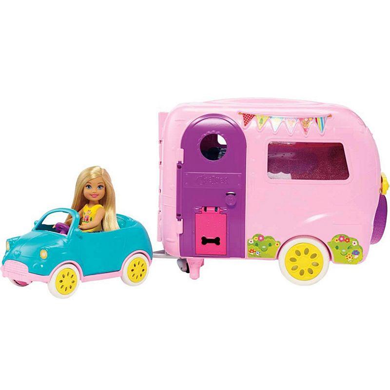 ▽♙⊕Barbie® Club Chelsea™ Camper ตุ๊กตา บาร์บี้ เชลซี รถบ้าน บ้านตุ๊กตา แคมป์ปิ้ง ของเล่น ของเล่นเด็ก