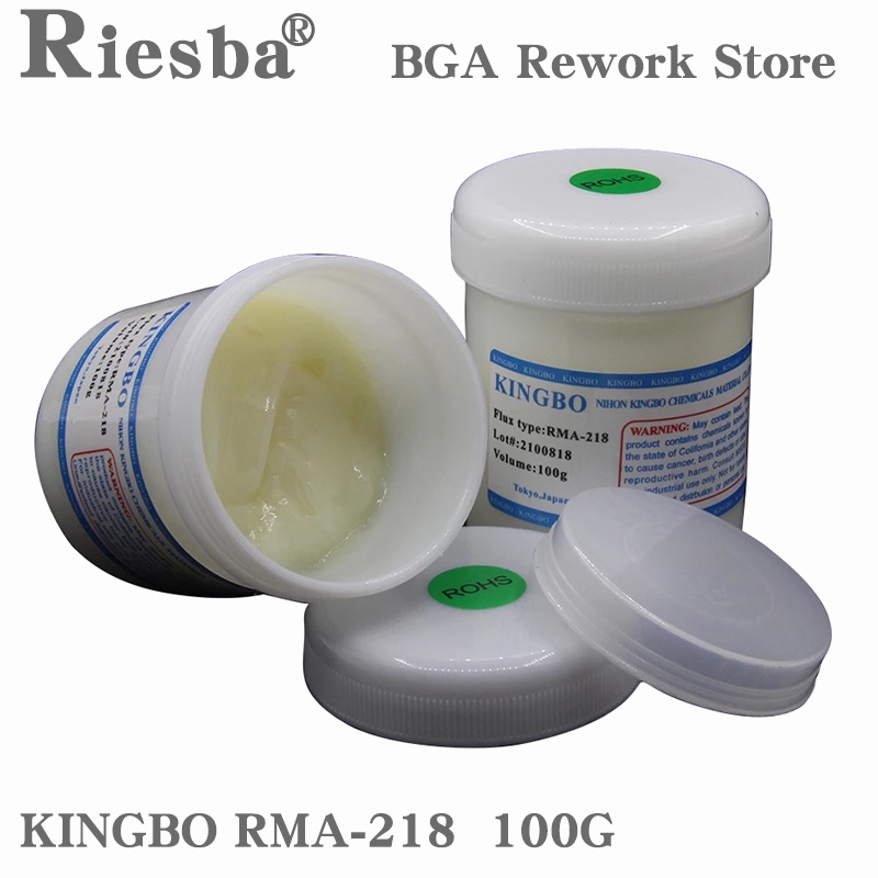 Kingbo RMA-218 bga Solder Flux Paste Solder 100g for SMT Reballing solder paste iexturder