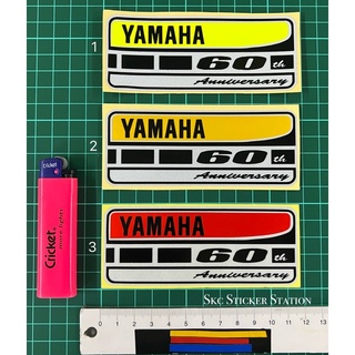 สติกเกอร์สะท้อนแสง ลายครบรอบ 60 ปี สไตล์เรโทร สําหรับ yamaha yamaha 60th