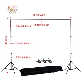 2m * 2m Photography Background Support System Backdrop Stand Crossbar Kit Set