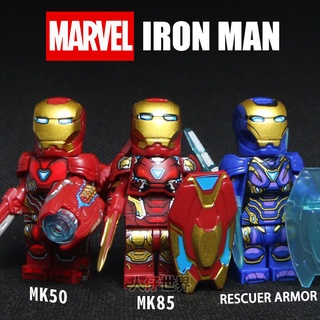 ฟิกเกอร์ Iron Man Marvel MK85 MK50 Armor The Avengers Hulk Hawkeye War Machine ขนาดเล็ก สําหรับสะสม KT1026