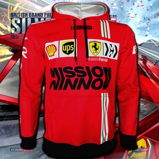 เสื้อฮู้ดดี้ ฟอร์มูลาวัน Hoodie Formula One เสื้อฮู้ด F1 Scuderia Ferrari #FM0023 รุ่น Sebastian Vettel (ฮู้ด,สวมหัว)