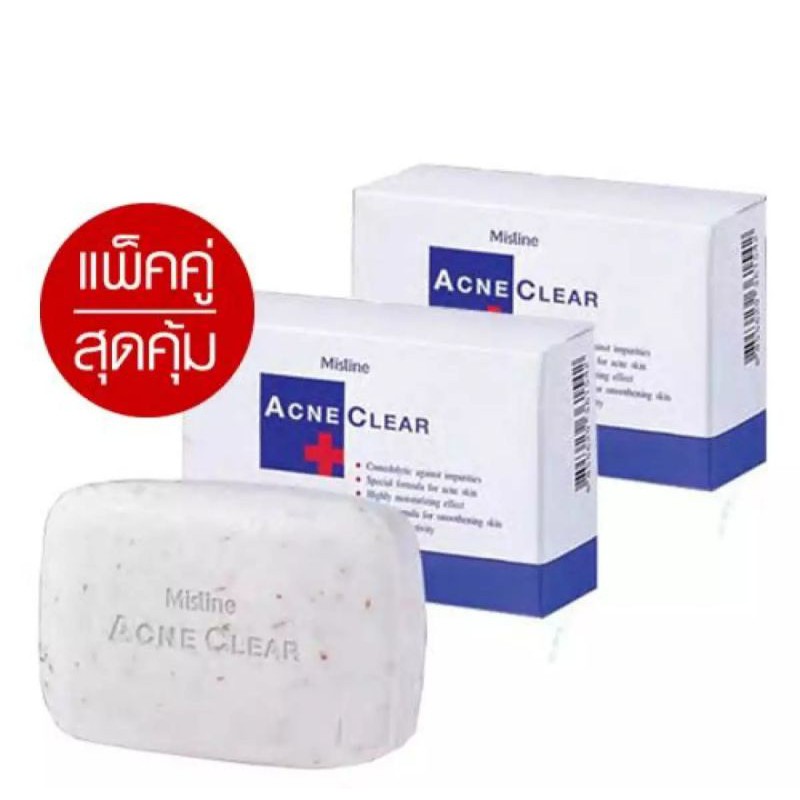 มิสทีน สบู่แอคเน่ เคลียร์ ลดการเกิดสิว ขนาด 90 g. MISTINE ACNE CLEAR SOAP