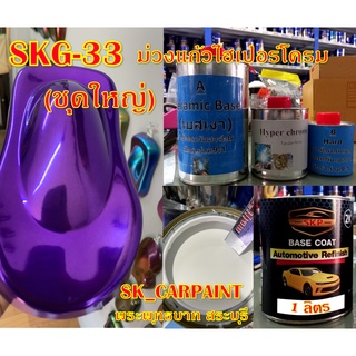 สีพ่นรถยนต์2K สีพ่นรถมอเตอร์ไซค์ (SKG-33) ม่วงแก้วไฮเปอร์โครม