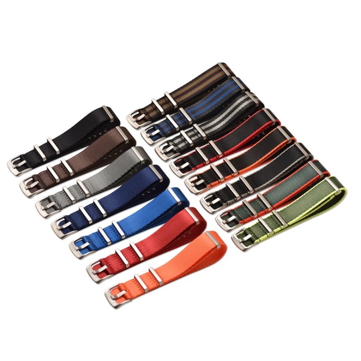 (พร้อมส่ง) Seat Belt NATO Nylon Strap สายนาโต้เนื้อผ้านุ่มลื่น หลากสีหลากลาย แถมเครื่องมือถอดสายและสปริงบาร์