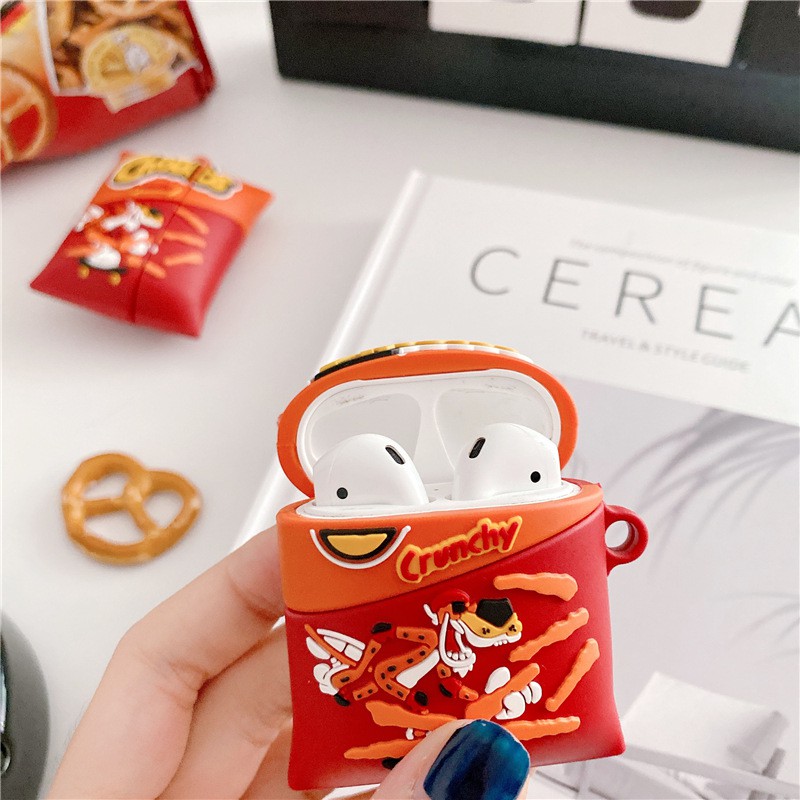 Airpods Pro 3 กรณี 3D Cheetos นุ่มสําหรับ Apple Airpods Pro gen 2/1 2 3 4 ANC/pro ชุดหูฟังบลูทูธไร้สายฝาครอบ - รูปที่ 4