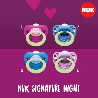 จุกหลอก NUK Signature Night 0-6m และ 6-18m แพคคู่ 💓เรืองแสงในที่มืดด้วยนะคะ💓 Made in Germany จุกหลอกจากเยอรมัน