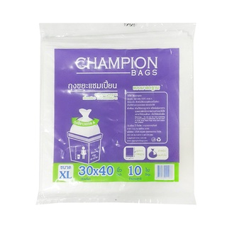 ถุงขยะสีใส  CHAMPION แบบใส สีใส ขนาด 30 x 40 นิ้ว  ถุงขยะ  Clear garbage bag CHAMPION, clear, clear, size 30 x 40 inches