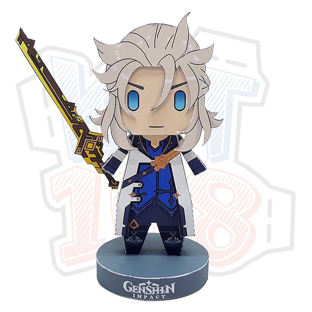โมเดลกระดาษ Chibi Albedo - Genshin Impact