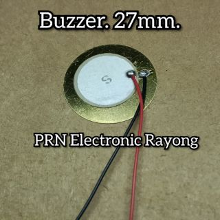 Piezo wier Buzzer , บัซเซอร์, ทริกเกอร์กลองไฟฟ้า , ลำโพง 27 mm.  5 ชิ้น