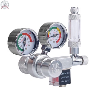 เครื่องวัดแรงดันไฟฟ้า 12V Co2 Regulator Co2 อลูมิเนียม Cga320 สําหรับ Co2