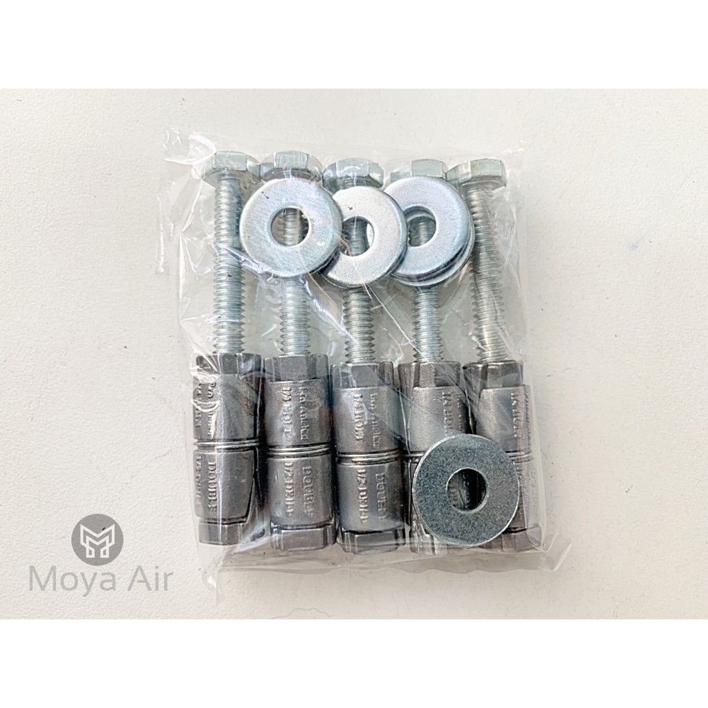 *1แพ็คบรรจุ 5ชุด* พุกตะกั่ว1/4(2หุน) พร้อมสกรู และแหวน อย่างดี ไม่แตกง่าย งานไทยได้มาตรฐาน P Pro พุก+น็อต+แหวน - รูปที่ 4