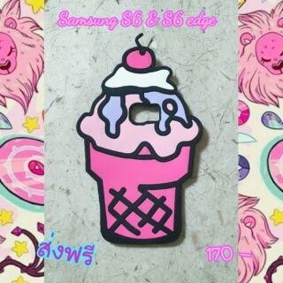 พร้อมส่งเคสซิลิโคนไอติมสีชมพูสำหรับซัมซุงS6 &amp; S6 edge ราคา 170 บาทส่งฟรี