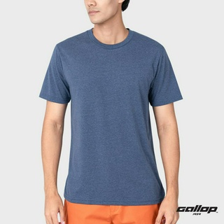 GALLOP : Mens Wear เสื้อยืดคอกลม ผ้าทอพิเศษ ECO Tees (Round-necked) รุ่น GT9141 สี Dark Navy- กรมท่า