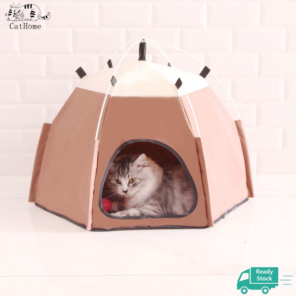 แมว HomeCat เต็นท์แมว เตียงแมวบ้านแบบพกพาพับกลางแจ้งท่องเที่ยวเต็นท์ ...