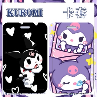 กระเป๋าใส่บัตรเครดิต บัตรประจําตัวประชาชน ลายการ์ตูน Kuromi สําหรับนักเรียน