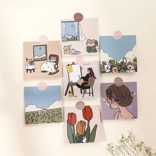 🌼พร้อมส่ง🌼【Click】 การ์ดตกแต่งผนัง ภาพพื้นหลัง การ์ดรูป การ์ดลายเด็กผู้หญิง การ์ดน่ารัก❤️
