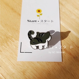 START • スタ−ト STB1006 Tabby Cat Ass Pins พร้อมส่ง เข็มกลัดแมว เข็มกลัดน่ารัก สไตล์เกาหลี ติดเสื้อ ติดกระเป๋า ตกแต่งหมวก