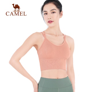 Camel สปอร์ตบรา เสื้อกั๊ก เสื้อผ้าโยคะ ชุดชั้นในสตรี รวบรวมวิ่ง ชุดชั้นใน