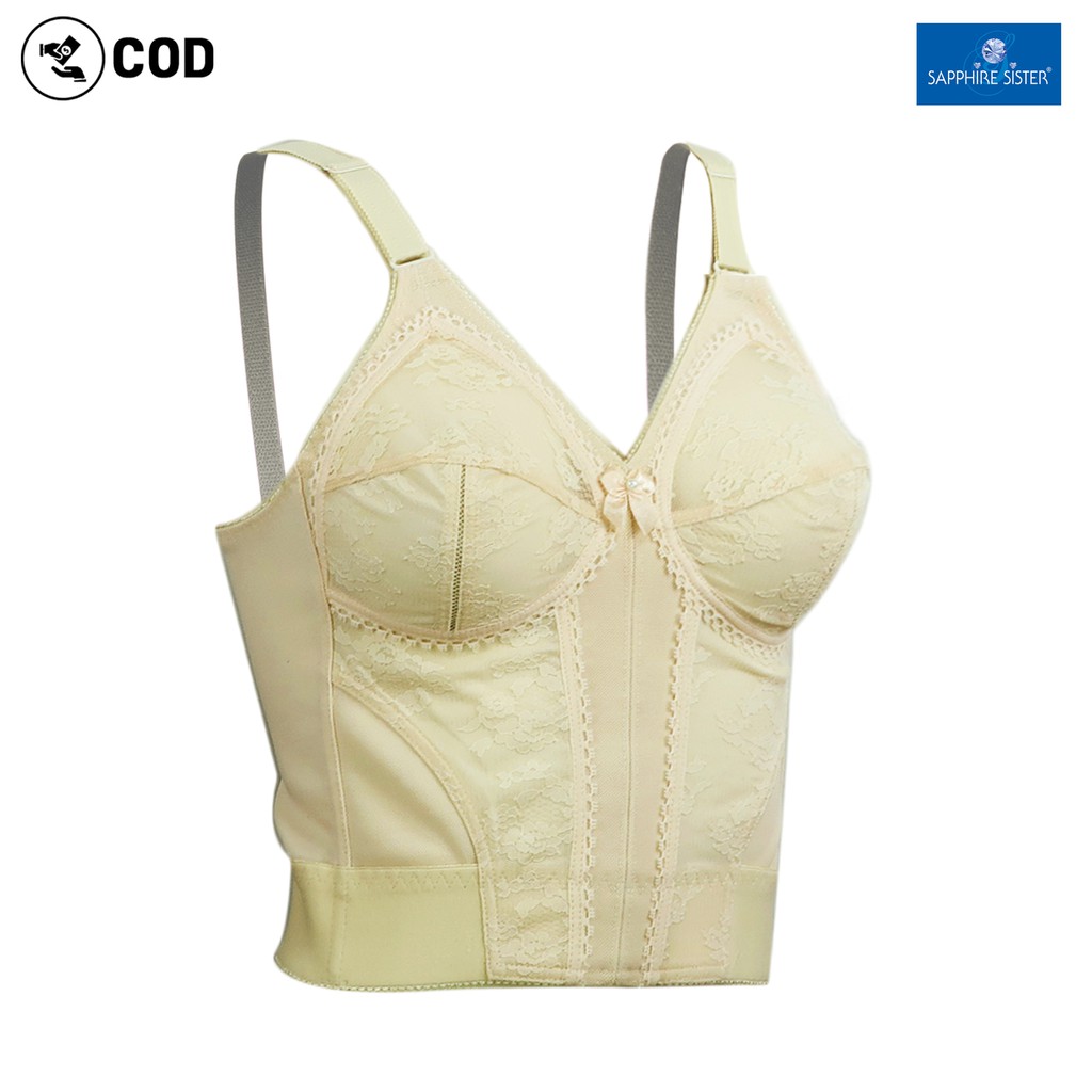 Sapphire Sister Bra 3/4 Longline Fat Pressing Bra - Size (34B-44B) - ชุดชั้นในรัดตัวผู้หญิง