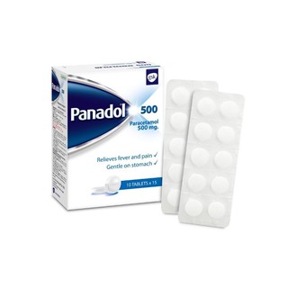 Panadol 500 mg 15 10 tabs พานาดอล พาราเซตามอล 500 มก. 10 เม็ด