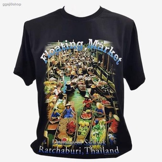 เสื้อยืดโอเวอร์ไซส์สินค้าเฉพาะจุดเสื้อยืดไทยแลนด์ No.853 ลายตลาดน้ำ Souvenir Tshirt Thailand ของฝากต่างชาติ เสื้อสกรีน B