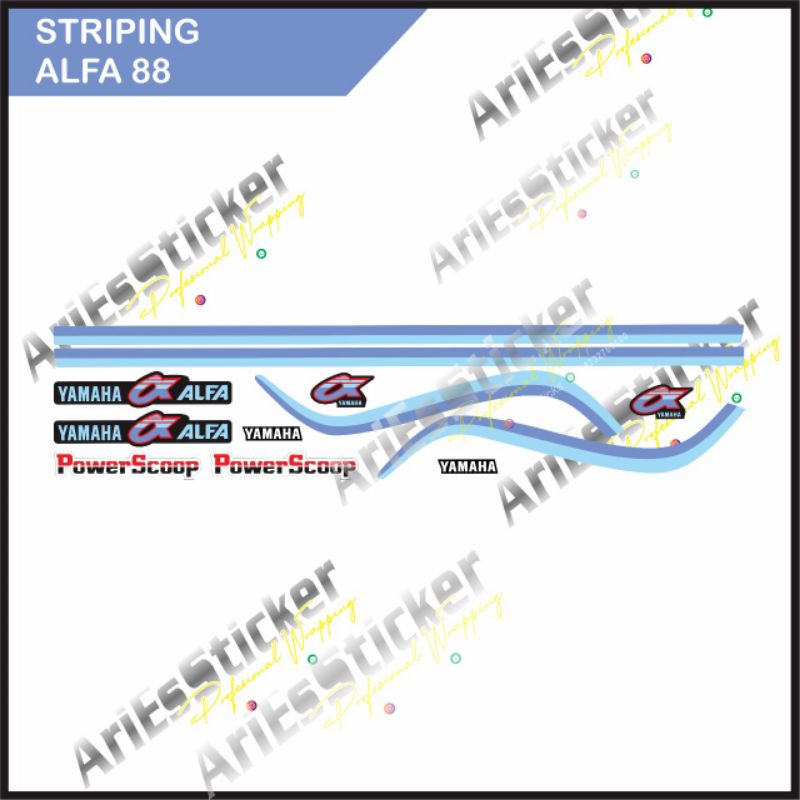 แถบสติ๊กเกอร์ Yamaha Alfa 88