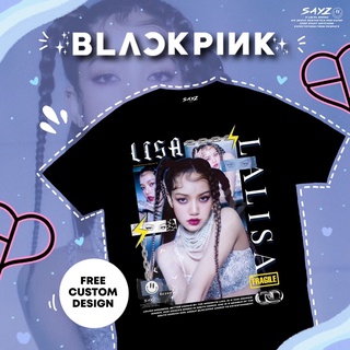 เสื้อยืดสีดำอินเทรนด์เสื้อเชิ้ต ลาย Lisa Blackpink | ลาลิซ่า | เสื้อเชิ้ต Blackpink | เสื้อเชิ้ต Kpop by sayzcoS M L   X