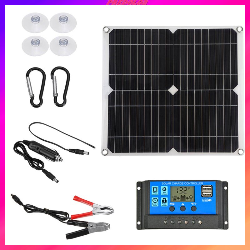 [PREDOLO2] Solar Panel Kit 100 Watt Monocrystalline Off Grid System for ...