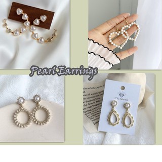 Sweet heart Pearl Earrings♛ ต่างหูมุก