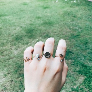 Smiley Face Rings set