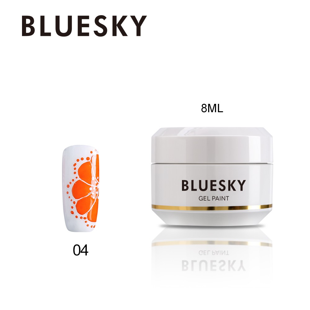สีเพ้นท์เล็บ เพ้นท์ติ้งเจล Bluesky gel polish painting gel 04 สีส้ม