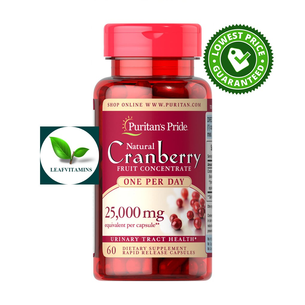 Puritan's Pride One A Day Cranberry 25,000 mg / 60 Capsules