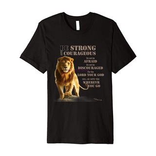 [S-5XL] เสื้อยืด พิมพ์ลาย hirt Be Courageous Joshua 1 9 Strong Lion Judah Lord สไตล์คลาสสิก ไม่ซ้ําใคร สําหรับผู้ชาย 548