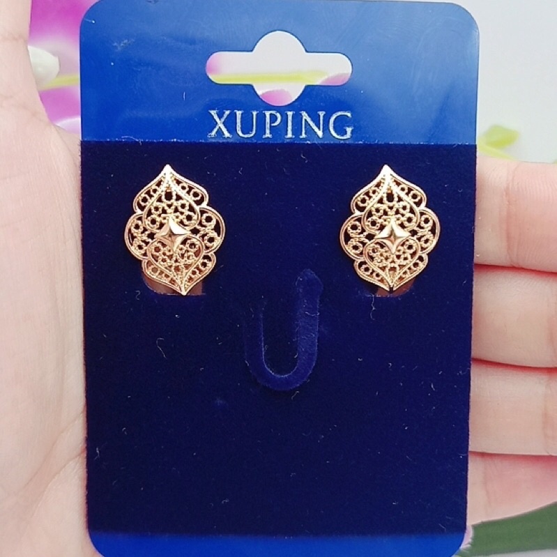 Xuping jewelry ต่างหูผู้หญิง ดาวชุบทอง+