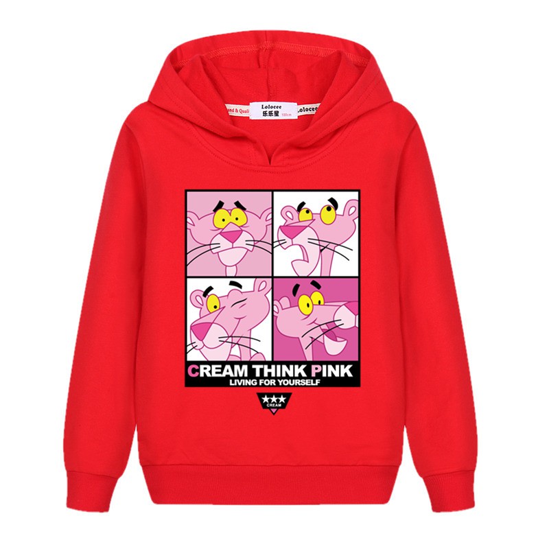 เสอกนหนาวเดกgirls Fashion Sweater Childs Pink Panther Hoodie Cartoon Coat - yellow crop top roblox