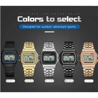 นาฬิกาแฟชั่น casio จอ LED นาฬิกาข้อมือดิจิตอล นาฬิกา Quartz