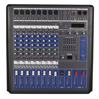 มิกเซอร์ Mixer เครื่องผสมสัญญาณเสียง Mixer 8channel รุ่น EM-801