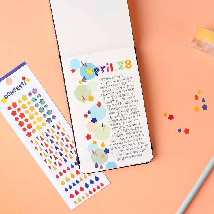 Twinkle Confetti Sticker Mini (COLOR 01) สติ๊กเกอร์ Aurora Pearly