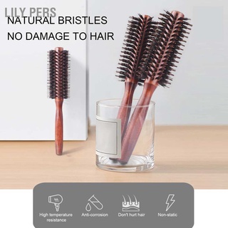 Lily PERS Round Barrel Hair Brush Non‑Static Hairstyling Blow Drying for Home Salon