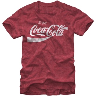 โคคา-โคล่า Coca-Cola Mens Eighties Coke Short Sleeve T-Shirt Tee คอกลม เสื้อยืด เกรดพรีเมี่ยม ใส่สบาย ใส่ได้ทั้งหญิง ชา